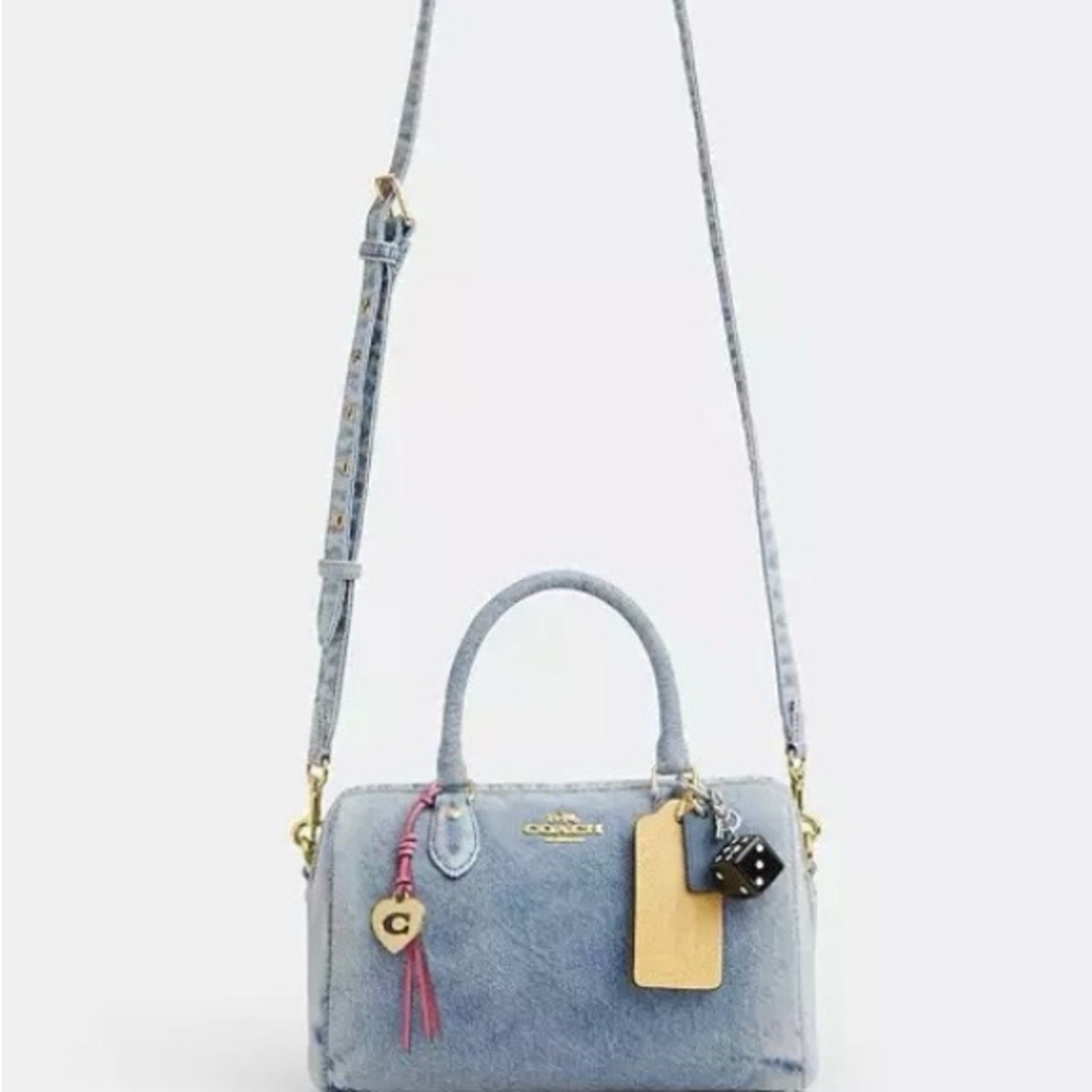 Rowan Satchel Bag
In Loved Denim With Charms - Picture 2 of 5